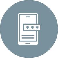 Mobile Password Vector Icon