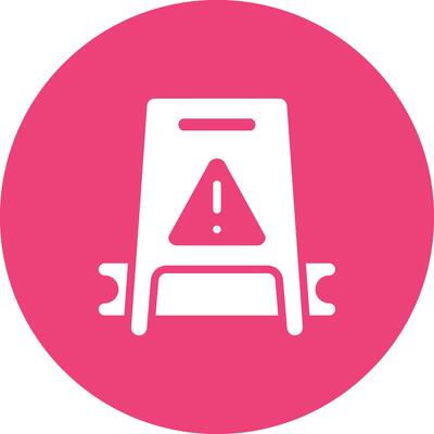 Wet Floor Vector Icon