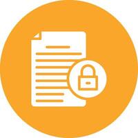 icono de vector de seguridad de documento