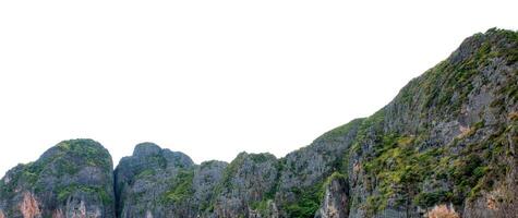 Natural limestone rock mountain range island photo