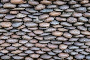 Pile stone on wall photo