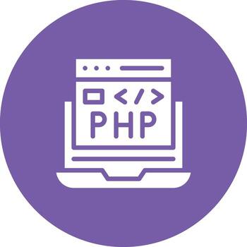 icono de vector de codificación php