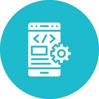 Mobile Coding Vector Icon