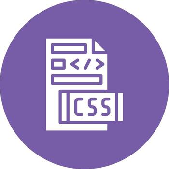 icono de vector de archivo css