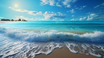 AI generated Ocean Relaxation Background photo