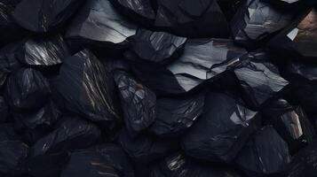 AI generated Obsidian Stone Background photo