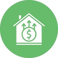 House Price Increase Vector Icon