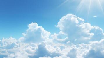 AI generated Partly Cloudy Sky Background photo