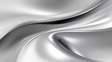AI generated Metal silver shiny texture background, modern design element for posters and flyers. photo