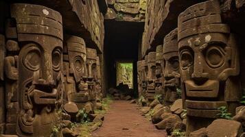 AI generated Ancient ruins, hidden temples, lost civilizations. photo