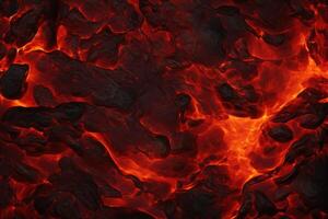 AI generated Molten Lava Background Texture photo