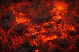 AI generated Molten Lava Background Texture photo