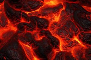 AI generated Molten Lava Background Texture photo