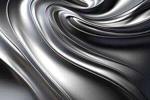 AI generated Liquid Metal Swirls Background photo