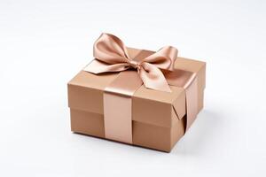 AI generated Giftbox on white background photo