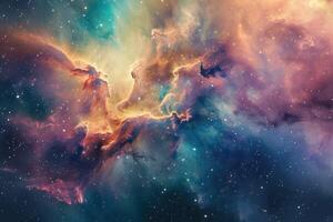 AI generated Ethereal Nebula in Pastel Hues photo