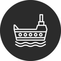 icono de vector de barco