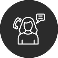 Woman Talking on Call Vector Icon