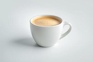 AI generated photo of white cup of coffe