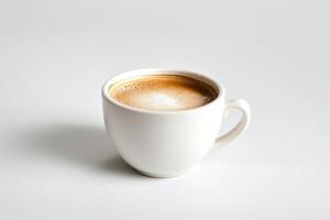 AI generated photo of white cup of coffe