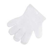 Vinyl protective gloves on white background photo