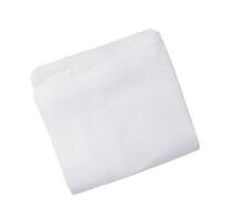 white plastic bag packing stacking on white background photo