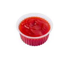 cuenco de salsa de tomate o tomate salsa foto