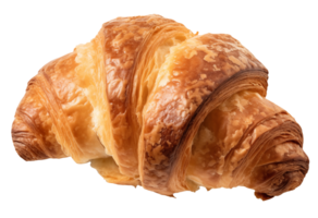 AI generated Tasty fresh croissant bread on a transparent background png