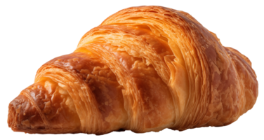 ai generiert lecker frisch Croissant Brot auf ein transparent Hintergrund png