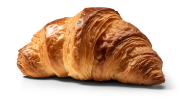 AI generated Tasty fresh croissant bread on a transparent background png