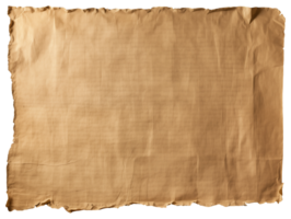 AI generated Old sheet of papyrus in a detailed form on a transparent background png