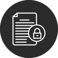 icono de vector de seguridad de documento