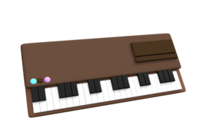 årgång stil piano musikalisk instrument klassisk musik traditionell musikalisk instrument tangentbord, 3d tolkning illustration png