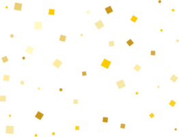 ouro quadrados confete png