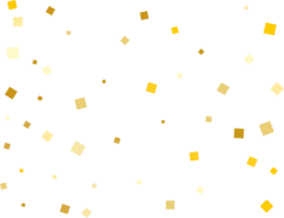 guld kvadrater konfetti png