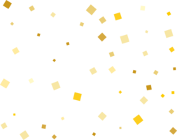 Gold Squares Confetti png