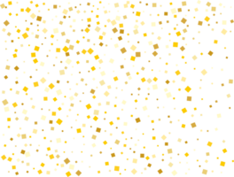 Gold Squares Confetti png