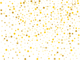 Gold Squares Confetti png