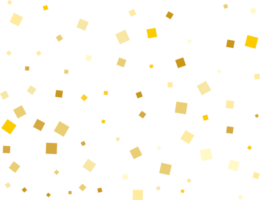 Gold Squares Confetti png