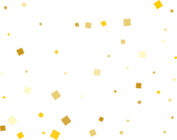 Gold Squares Confetti png