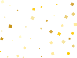 Gold Quadrate Konfetti png