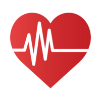 AI generated Heart and heartbeat logo png