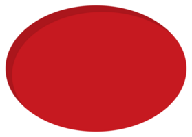 Blank red with white border label icon. Flat design illustration. png