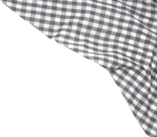 Wrinkled grey gingham fabric. png