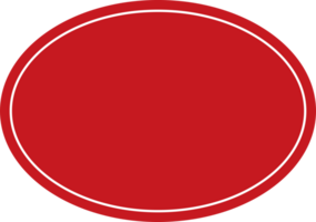 blanco rood met wit grens etiket icoon. vlak ontwerp illustratie. png