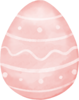 Cute pastel colored Easter egg. Hand drawn watercolor illustration. png