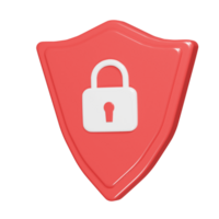 Lock icon 3d render png