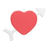 corazón icono 3d hacer png