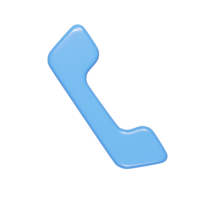 teléfono icono representación 3d transparente ilustración elemento png