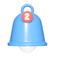 notificación icono 3d hacer png